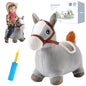 Hopper Toy, Ride On Bouncing Plush Inflatable Horse, Outdoor Indoor Hopping Horse Bouncer, Birthday Gifts for 2-5 Years Old Kid