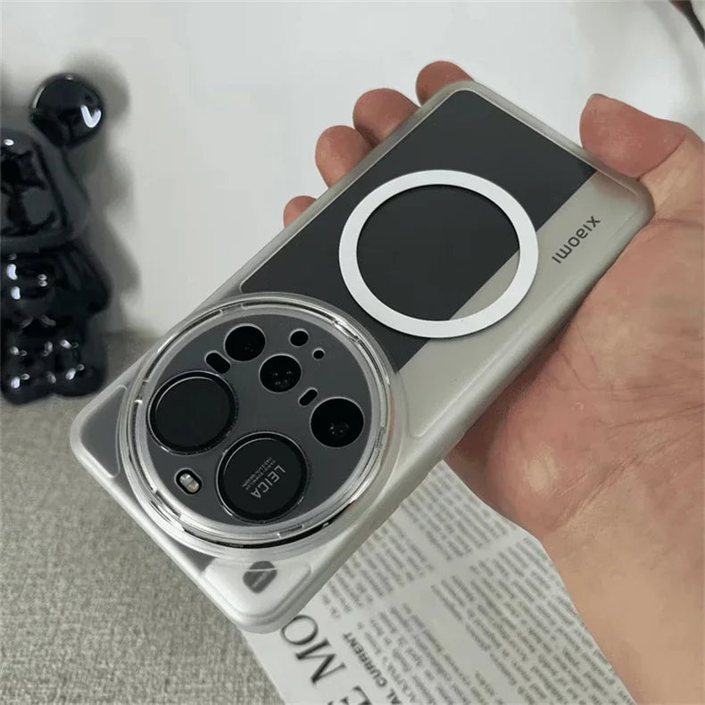For Xiaomi 15 Ultra Case Magnetic Wireless Charging Camera Protection Lens Film Silicone MagSafe Transparent Shockproof Cover