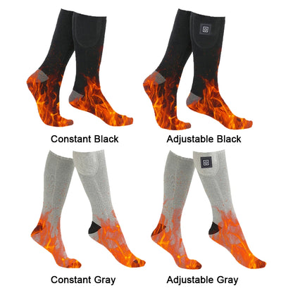 Electric Heated Socks 3 Level Temperature Electric Heating Socks Cold-Proof Skiing Sock for Cycling Camping Skating (NO Battery）