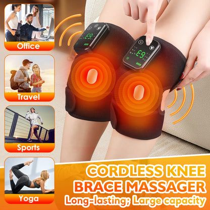 Eletric Heating Knee Massage Device Vibration Knee Pads for Shoulder Elbow Joint Warm Massage Thermal Knee Pad Blood Circulation
