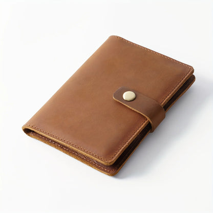 Luxury White Calfskin Leather Passport Bag - Multifunctional Holder for Cards, Tickets, and Documents - Elegant Design, Durable