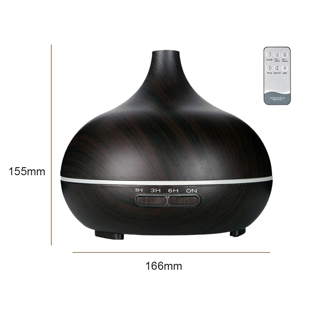 Aroma Diffuser Air Humidifier Essential Oil Diffuser with 7 Color LED Lights & Remote Control UK/EU Plug 400ml