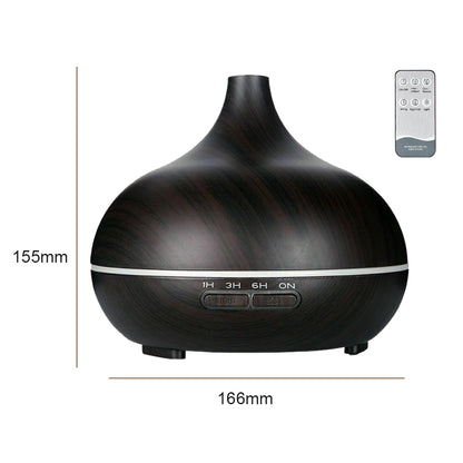 Aroma Diffuser Air Humidifier Essential Oil Diffuser with 7 Color LED Lights & Remote Control UK/EU Plug 400ml
