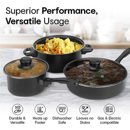 12-Piece High-Quality Non-Stick Cookware Set Deep Frying Pan with Lid Milk Pot Maifan Stone Frying Pan Cooking Pot Set