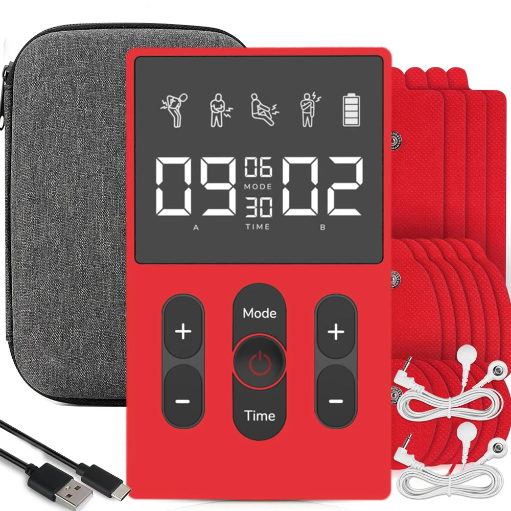 TENS Meridian Massager EMS Multifunctional 12 Modes 36 Levels Intensity Timed Dual Channel Output Muscle Relaxation
