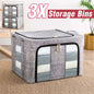 3PCS Clothes Storage Bag Large Capacity Foldable Quilt Storage Bags Storage Containers for Bedroom Closet Clothing Organizing