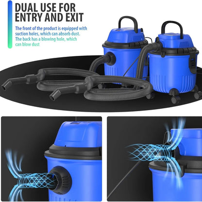 BRIEFNESS 3-in-1 hoover Wet/dry hoover with blower function Car duster Garage hoover 15 litre capacity Car cleaning tools