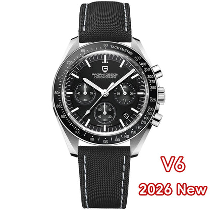 PAGANI DESIGN 2024 New V5 PD1701 Men's Watches Luxury Quartz Watch Men Sport Speed Chronograph AR Sapphire glass 100M Waterproof