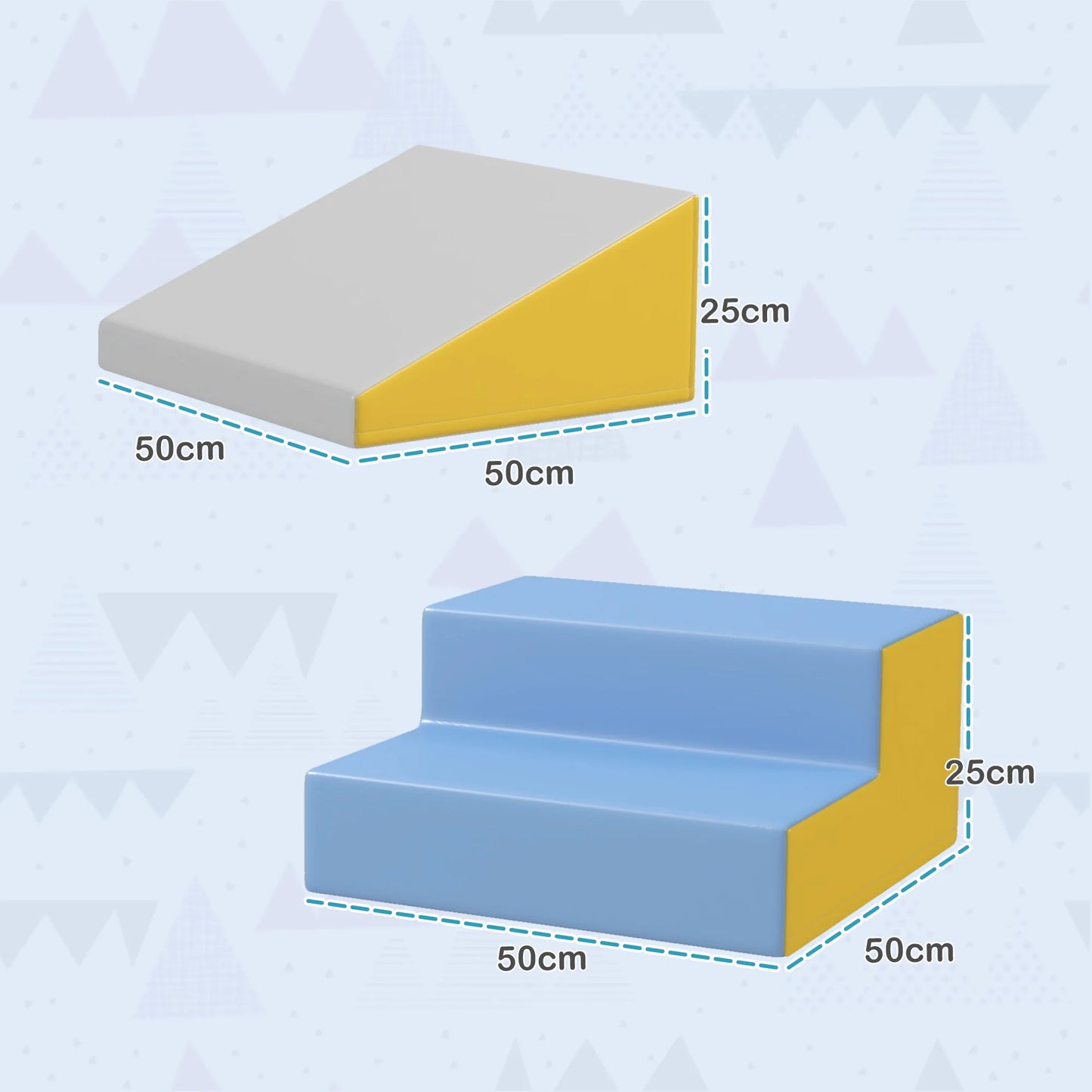 HOMCOM 2 Piece Soft Play Set for Toddler Climb and Crawl