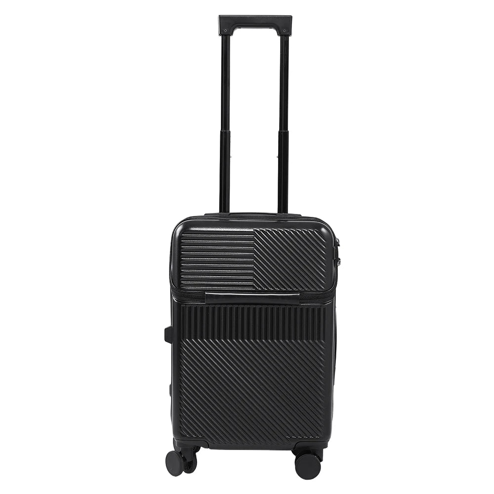 【Sheonly】20 Inch Front Opening Suitcase with TSA Lock and USB Charging Port