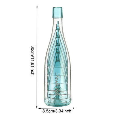 5Pcs Clear Wine Glasses with Storage Bottles Foldable Wine Glasses Reusable Champagne Glasses Folding for Outdoor Camping Travel