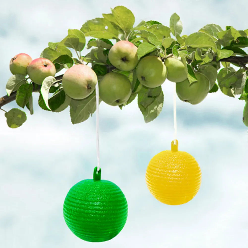 Hanging Fly Trap Pest Control Ball Fruit Fly Catcher 8cm Wasp Bee Insect Trap Gnat Traps for Indoor Outdoor House Kitchen Plants