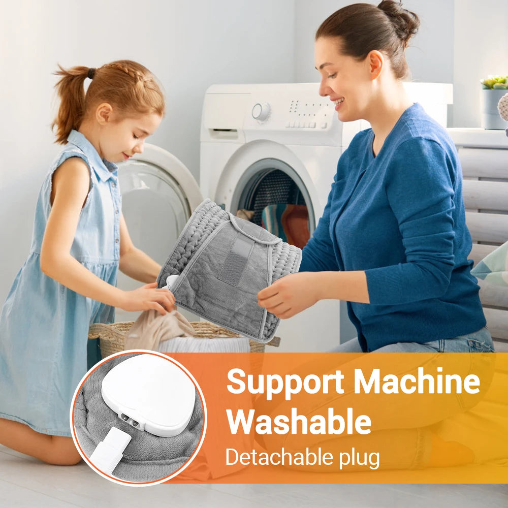 Electric Heating Waist Pad Adjustable Temperature Massage Waist Warm&Hot Compress For Abdomen Uterus Thermal Lumbar Support Belt