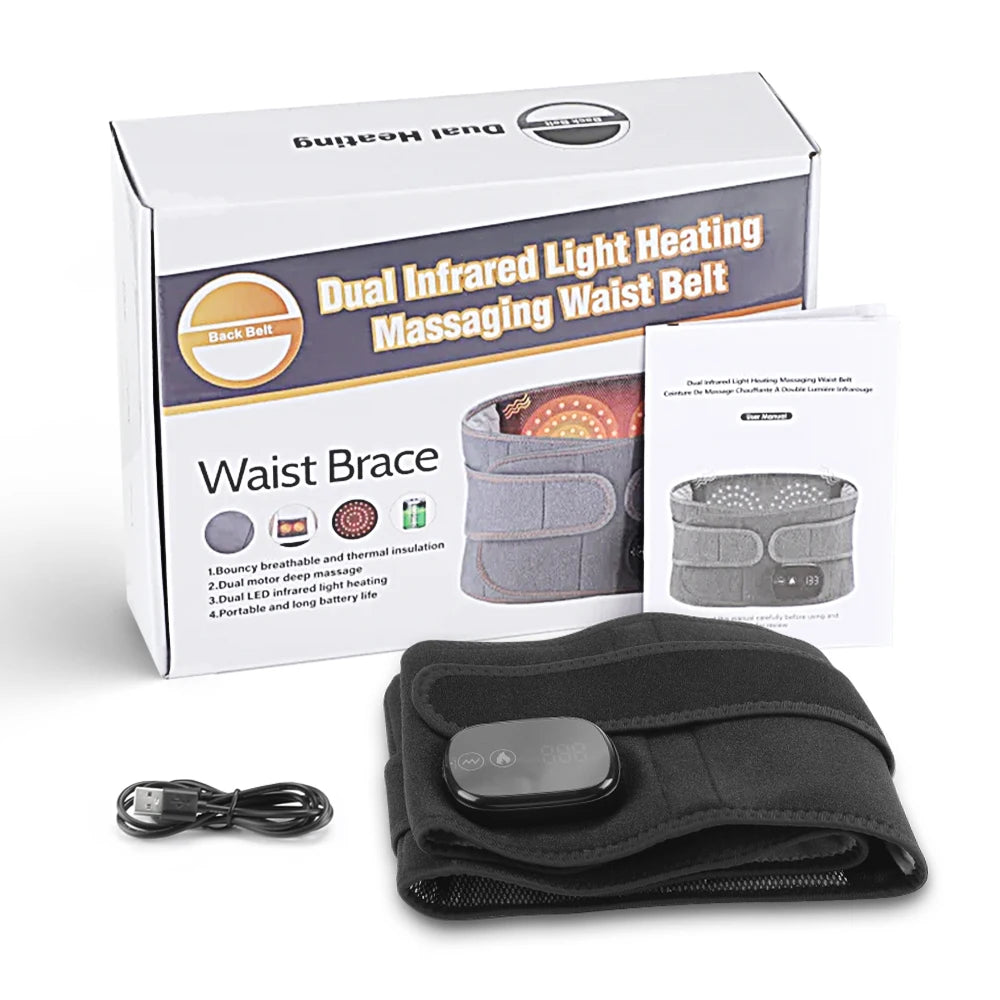 Heating Waist Massager Belts Vibration Inflatable Heated Pads Back Protector Waist Massage Relax Warmer