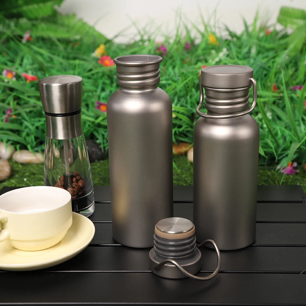 500-750ml Titanium Water Bottle Sports Kettle Leak-Proof Ultralight Water Bottle Tourism Sports Bottle Outdoor Sport Supplies