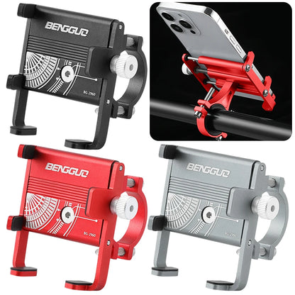 Bicycle Phone Reliable Mount One-Hand Operation Bike Phone Stand Shockproof MTB Phone Mount Stand for 50-95mm Width Mobile Phone