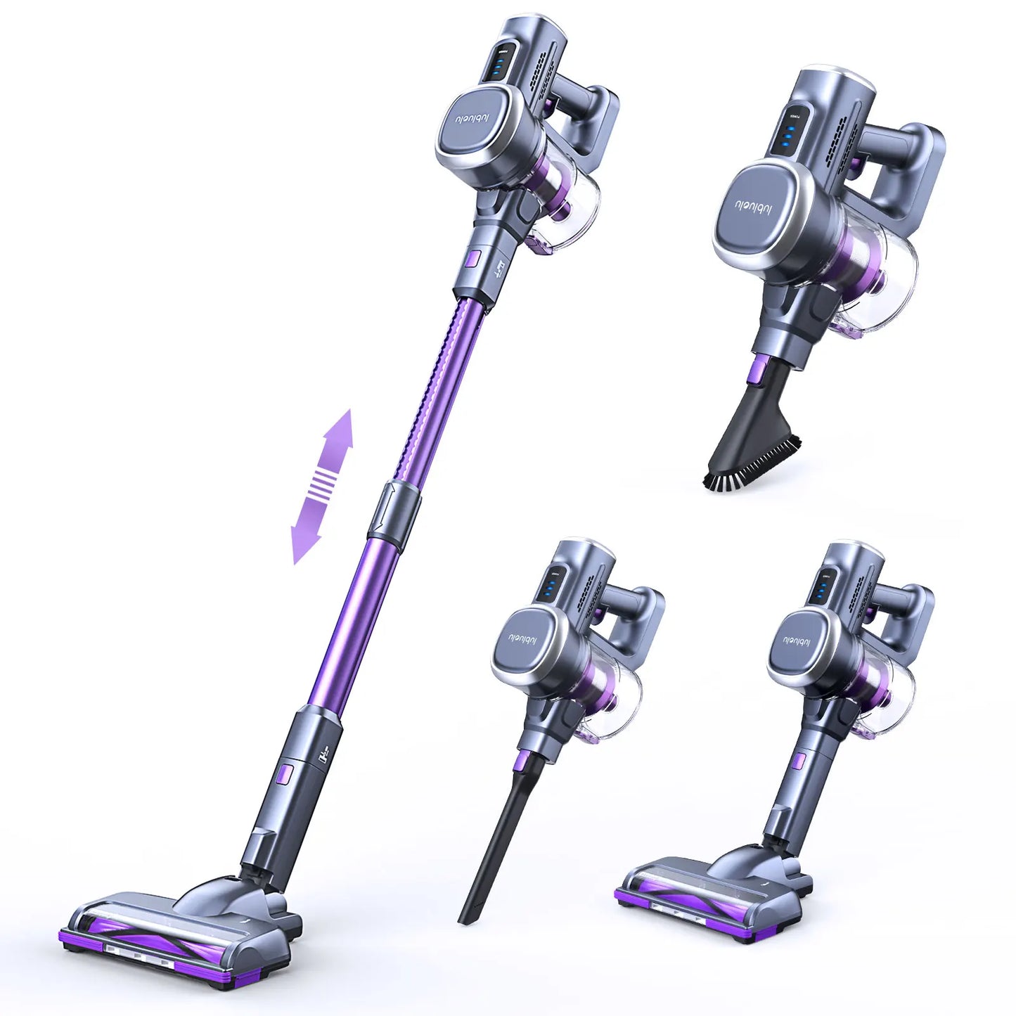 Free-Standing Vacuum Cleaner 27KPa, Lubluelu 202 Powerful Lightweight Cordless 6 In 1 Stick Vacuum Cleaner For Carpet Floor Pet