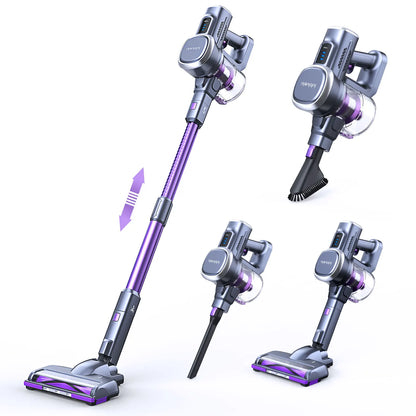 Free-Standing Vacuum Cleaner 27KPa, Lubluelu 202 Powerful Lightweight Cordless 6 In 1 Stick Vacuum Cleaner For Carpet Floor Pet