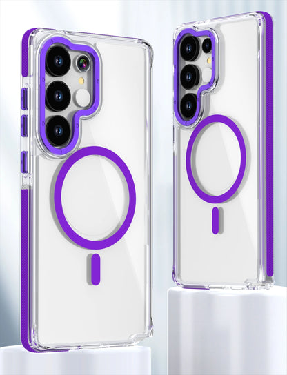 High Transparency  Magnetic Phone Case for Samsung Galaxy S25 S24 S23  Ultra S21 FE A56 A36 A26  A53 Magnetic Bracket Cover