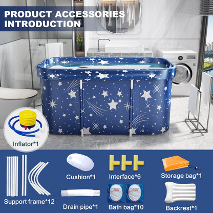 Portable Folding Bathtub For Adult Babies Children Swimming Pool Large Plastic Bathtub Ice Bath Bucket Insulation Bathing SPA