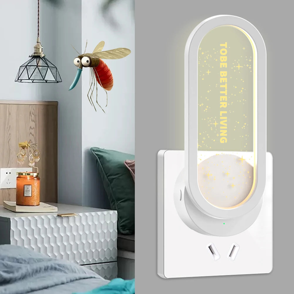 Ultrasonic Mosquitoes Repeller US EU Plug-in LED Night Light Bugs Killers Fly Trap Bugs Capture Killer for Home Office