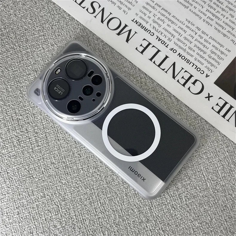 For Xiaomi 15 Ultra Case Magnetic Wireless Charging Camera Protection Lens Film Silicone MagSafe Transparent Shockproof Cover