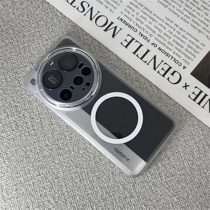 For Xiaomi 15 Ultra Case Magnetic Wireless Charging Camera Protection Lens Film Silicone MagSafe Transparent Shockproof Cover