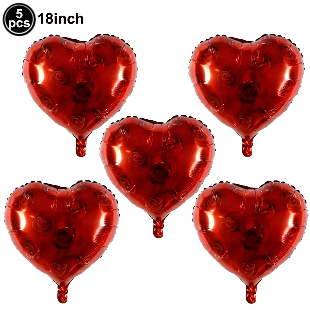 Valentine's Day Foil Balloon Decor Teddy Bear Foil Balloon Love Balloon Heart Balloons for Valentines Wedding Party Decor