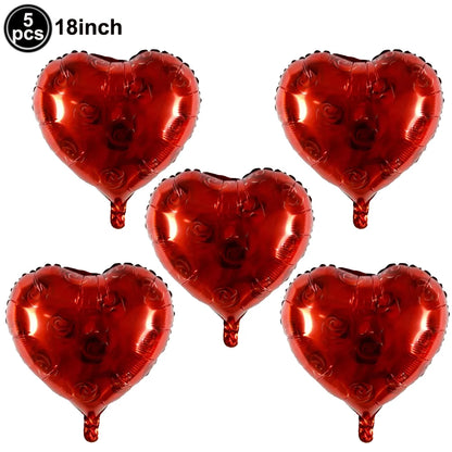 Valentine's Day Foil Balloon Decor Teddy Bear Foil Balloon Love Balloon Heart Balloons for Valentines Wedding Party Decor