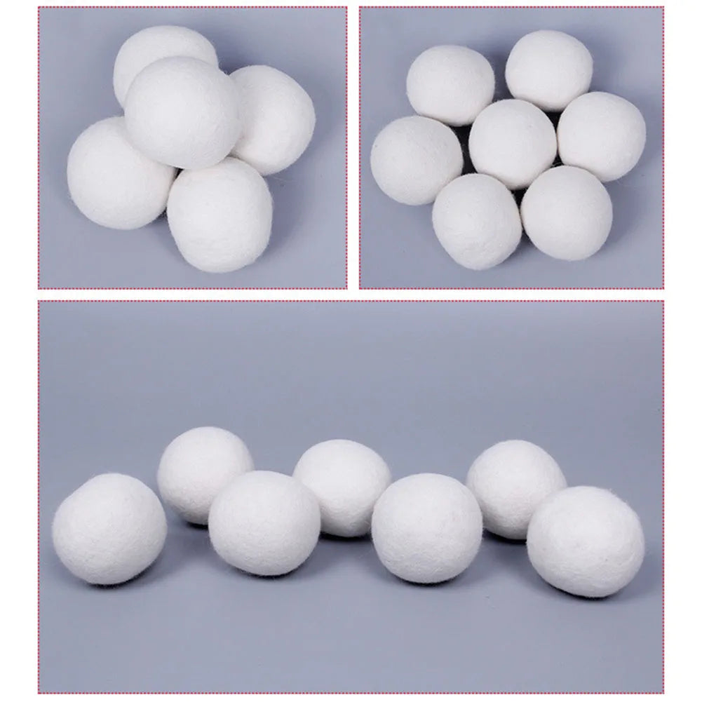 10-1PC Wool Dryer Balls Fabric Virgin Reusable Softener Laundry 3/4/5cm Dry Kit Ball Practical Home Washing Ball Wool Dryer Ball