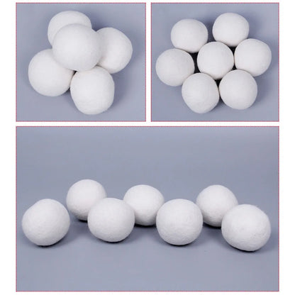 10-1PC Wool Dryer Balls Fabric Virgin Reusable Softener Laundry 3/4/5cm Dry Kit Ball Practical Home Washing Ball Wool Dryer Ball