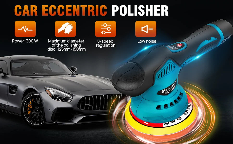 12V Cordless Car Buffer Polisher,6 Variable Speed Car Polishing Kit, For Car Detailing/Polishing/Waxing/Scratch Removing