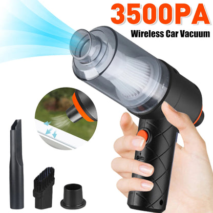 Portable Wireless Car Vacuum Cleaner 3500PA Wireless Vacuum Cleaner Dual Use Car Cleaner for Home Keyboard 120W Powerful Vacuum