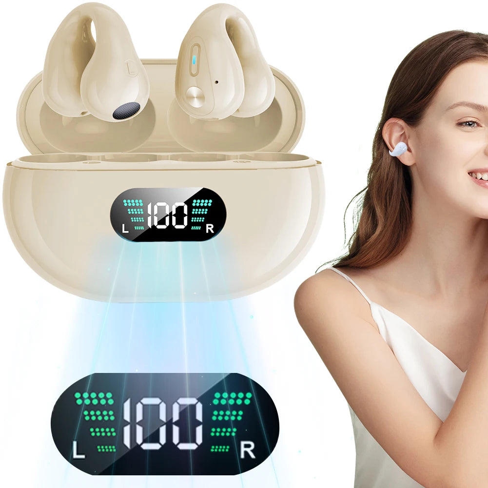 YYK-Q71 Q80 Wireless Bluetooth Translation Earbuds LED Digital Display Type-C Charging Translators Headphone For Travel Business