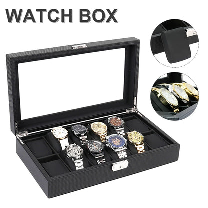 6/9/10/12/20/24 Watch Box Case Storage Display Jewelry Case Organiser for Gift UK