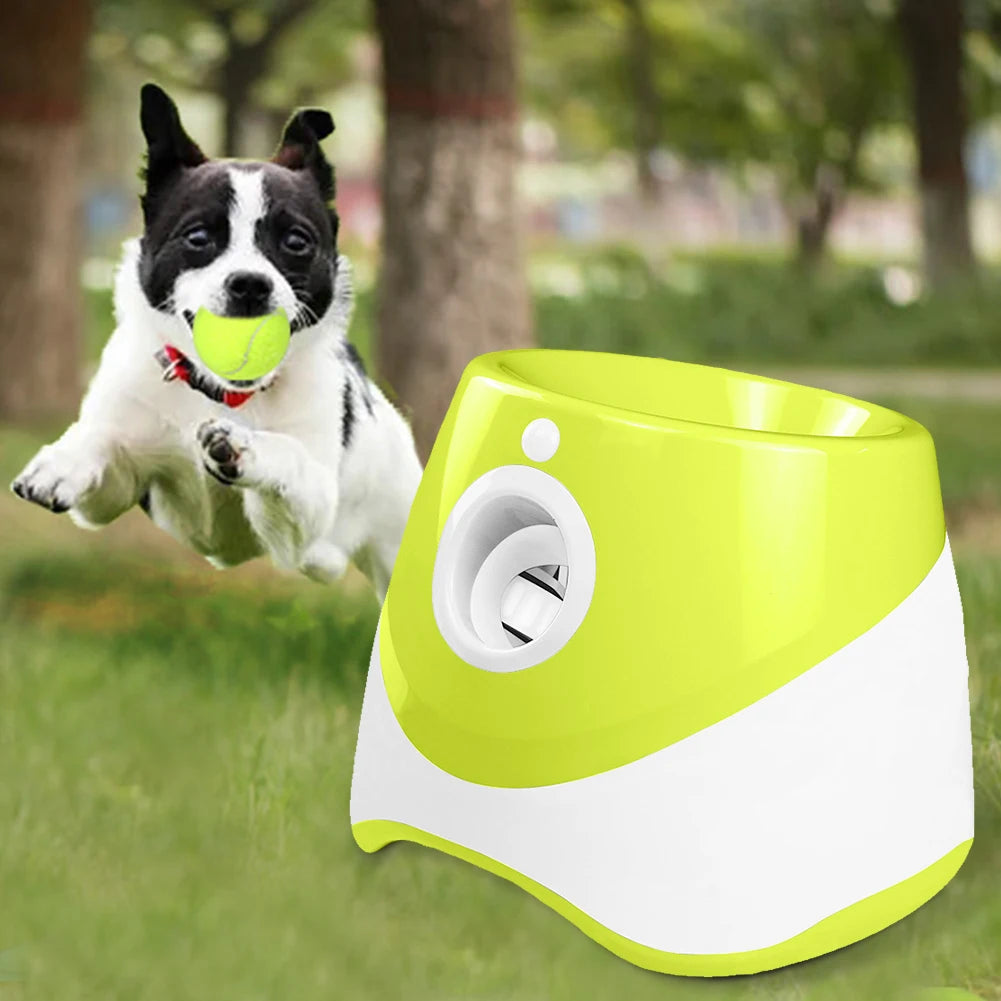 Dog Tennis Launcher Ball Throwing Machine Automatic Ball Launcher Rechargable Catapult Funny Interactive Throw Device Pet Toys