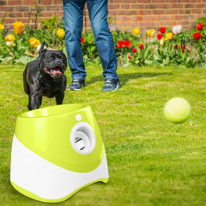 Dog Tennis Launcher Ball Throwing Machine Automatic Ball Launcher Rechargable Catapult Funny Interactive Throw Device Pet Toys