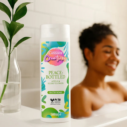 Cussons Creations Bath Soak Apple & Elderflower 500ML, Refreshing Fruity Scent, Gentle Formula for All Skin Types