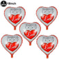 Valentine's Day Foil Balloon Decor Teddy Bear Foil Balloon Love Balloon Heart Balloons for Valentines Wedding Party Decor