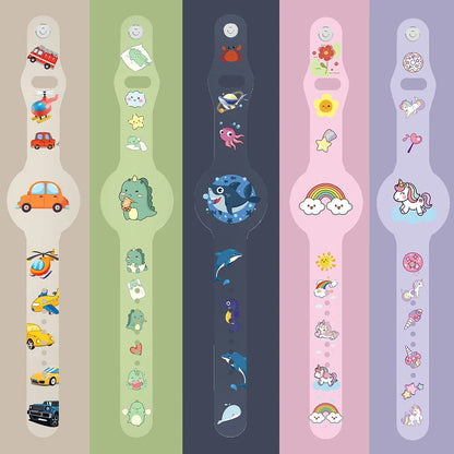 Kids Watch Band Waterproof Lightweight GPS Tracker Holder Silicone Toddler Holder Wristband for Apple Airtag