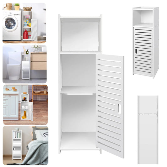 Bathroom Storage Cabinet,Waterproof Bathroom Cabinets,Free-standing Floor Cabinets with Door and Shelves,Home Storage Organizer