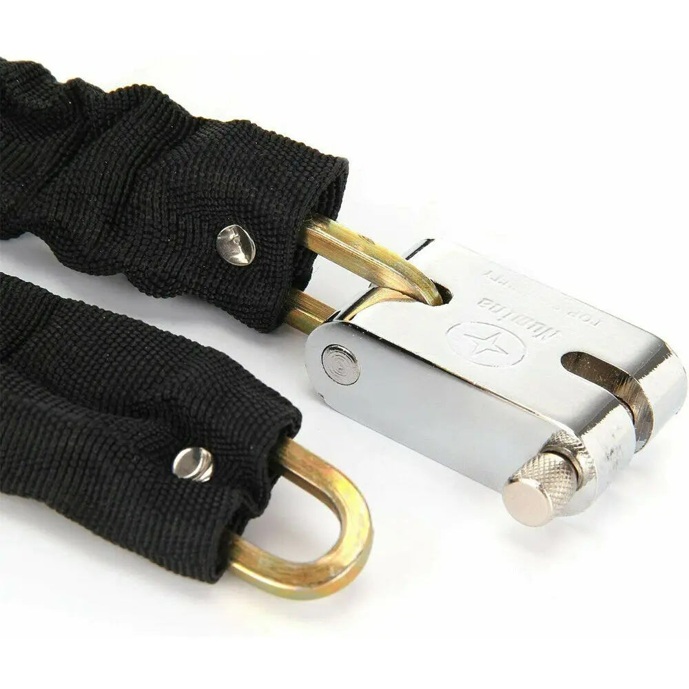 1.8M Heavy Duty Motorcycle Lock Anti-theft Bike Lock Strength Security Lock Road Accessories Motorbike Steel Chain Lock Padlock