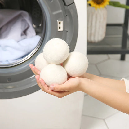 10-1PC Wool Dryer Balls Fabric Virgin Reusable Softener Laundry 3/4/5cm Dry Kit Ball Practical Home Washing Ball Wool Dryer Ball