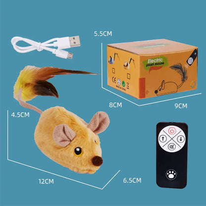 Interactive Cat Toy Mouse Rechargeable Moving Automatic Cat Toys Cat Mouse Toy Electric Mouse Cat Teaser Toys for Indoor Cats