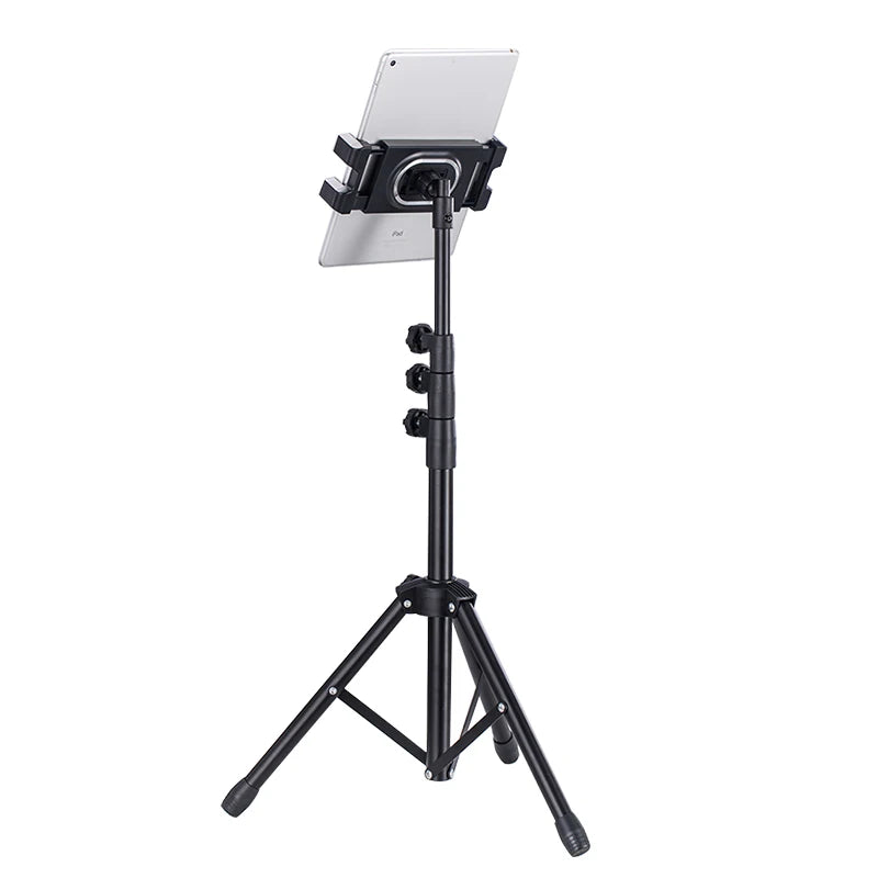 Tablet Tripod Stand Holder Height Adjustable Phone Floor Mount Stand for 4.7-12.9 Inch Device