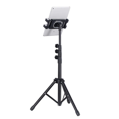 Tablet Tripod Stand Holder Height Adjustable Phone Floor Mount Stand for 4.7-12.9 Inch Device