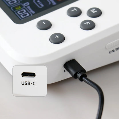 Electric Muscle Stimulator EMS & TENS Unit Pulse Massager for Back Neck Shoulder Knee Joints Full Body Relax 15 Modes 4 Output