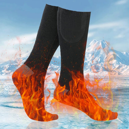 Electric Heated Socks 3 Level Temperature Electric Heating Socks Cold-Proof Skiing Sock for Cycling Camping Skating (NO Battery）