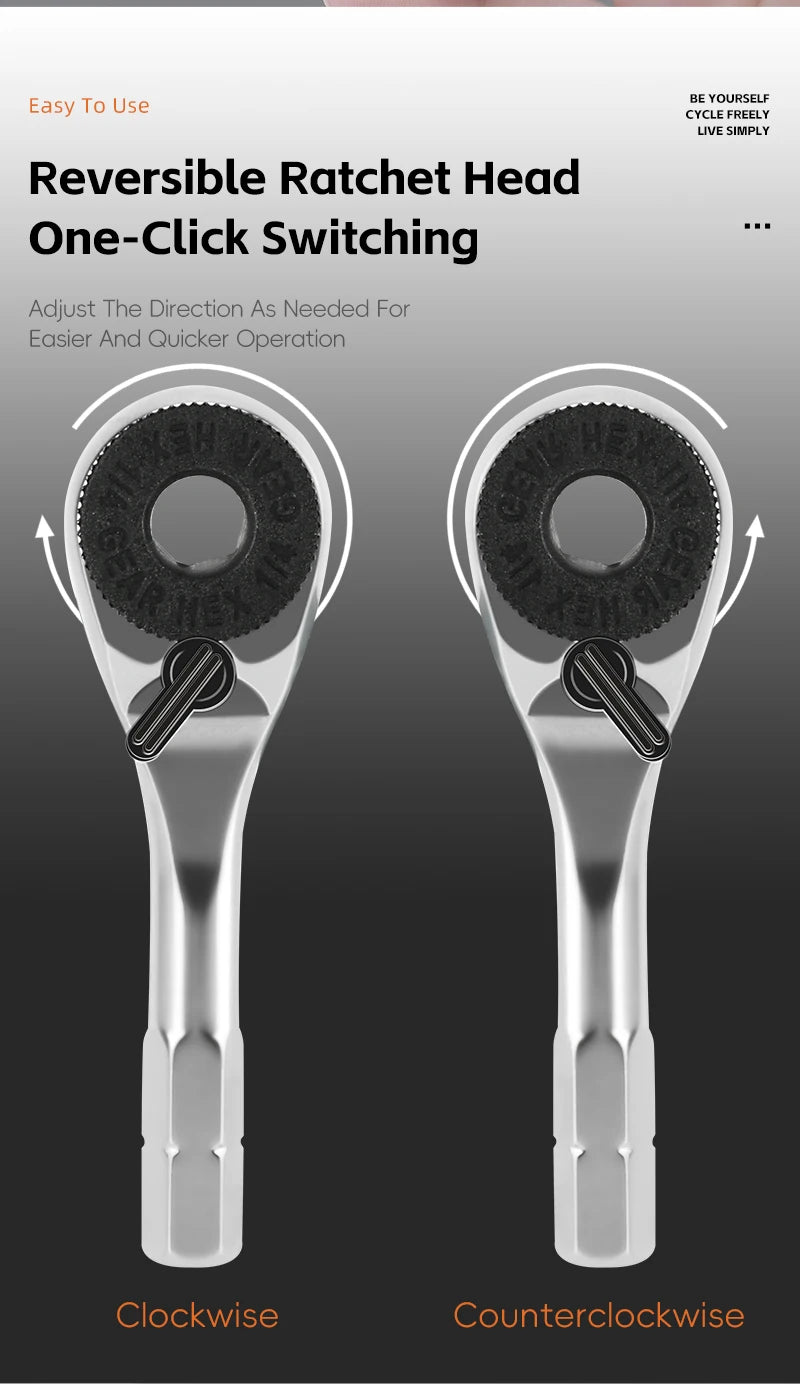 WEST BIKING Mini Ratchet Wrench Vacuum Portable Tubeless Tool Set Bicycle Motorcycle Emergency Multitool Tire Repair Kit E-Bikes