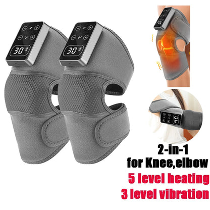 Eletric Heating Knee Massage Device Vibration Knee Pads for Shoulder Elbow Joint Warm Massage Thermal Knee Pad Blood Circulation